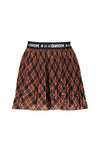 NoNo NulanB short bias check skirt with fine plissee
