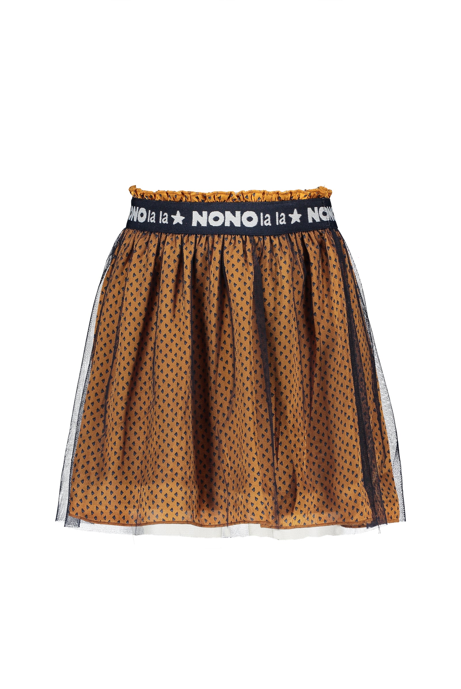 NoNo Nola short triangle aop skirt with mesh layer