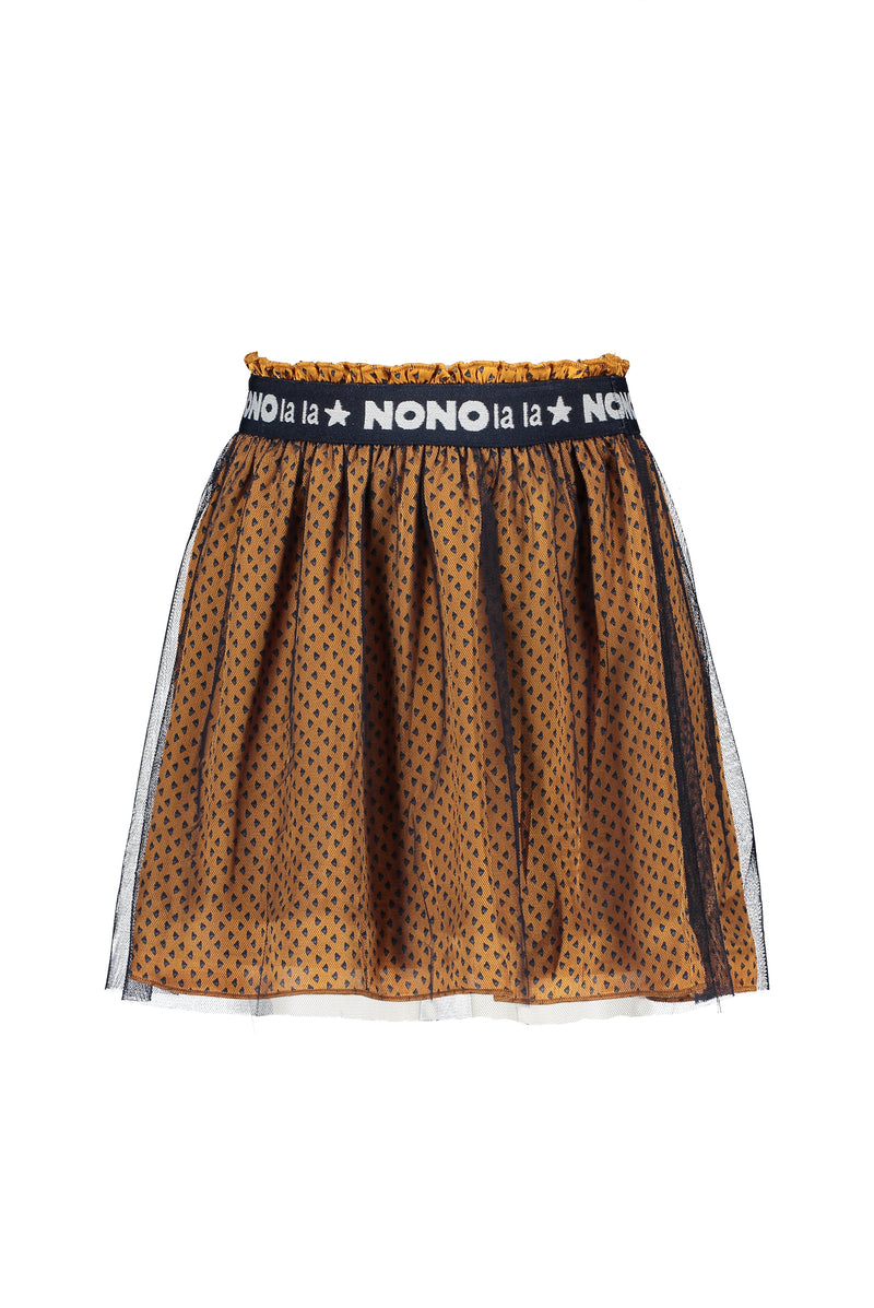 NoNo Nola short triangle aop skirt with mesh layer