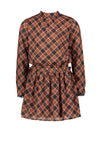NoNo MinetB bias check dress with small turtle neck