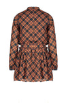 NoNo MinetB bias check dress with small turtle neck