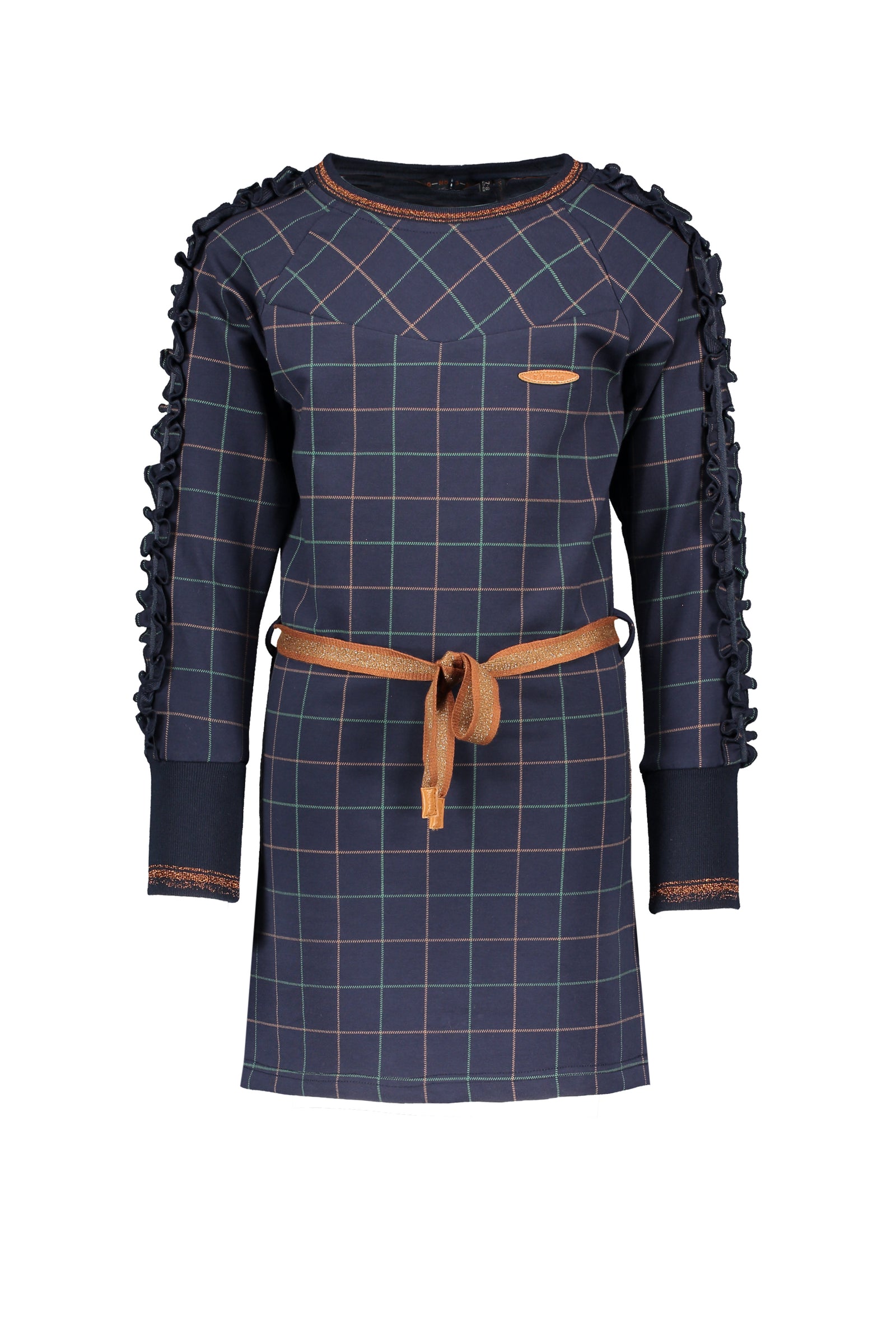 NoNo Monky dress l/sl AOP Check
