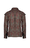 NoNo Tikky AOP flower blouse with ruffle detail at sleeve