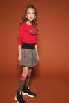 NoNo NalyB half pleated short skirt with folded jersey waistband
