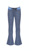 NoNo Sahara flared pants in Gingham AOP check