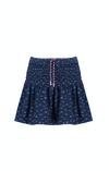 NoNo Short skirt with smock at waist+hip in AOP sharks