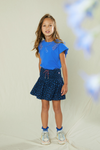 NoNo Short skirt with smock at waist+hip in AOP sharks