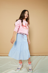 NoNo Nael maxi woven skirt with contrast waistband