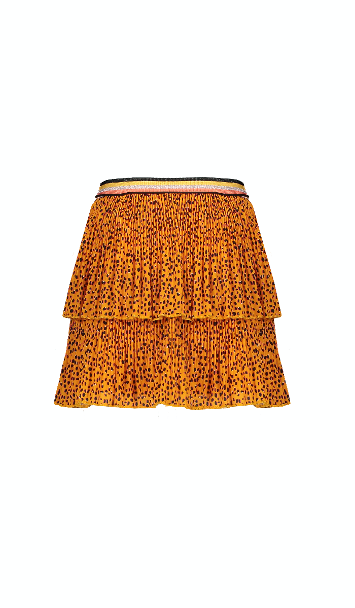 NoNo NikkieB 2 layered short skirt in Pebblestone AOP