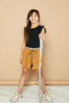 NoNo NikkieB 2 layered short skirt in Pebblestone AOP