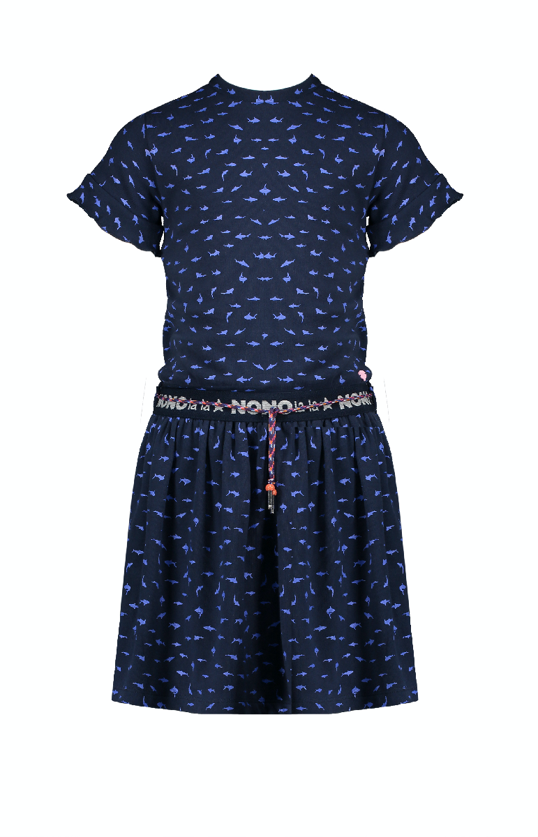 NoNo Mena ss dress in AOP Sharks