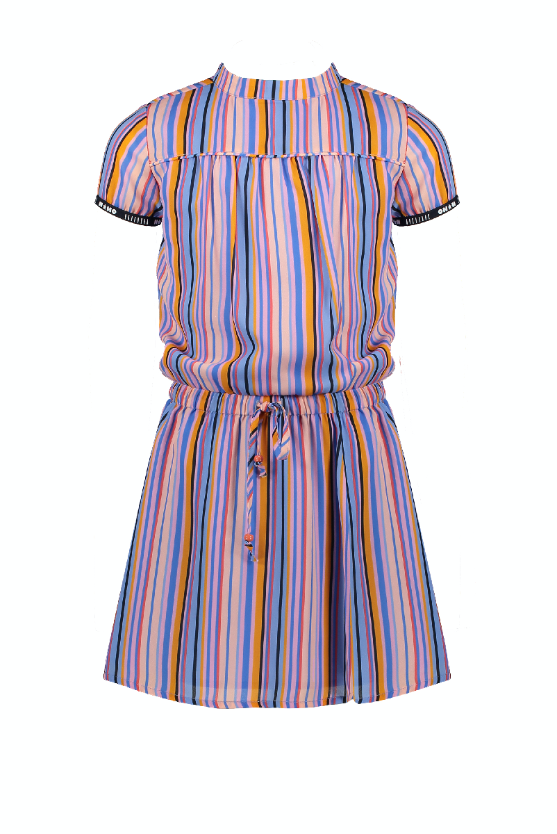 NoNo Mirthe ss woven dress in Bright stripes