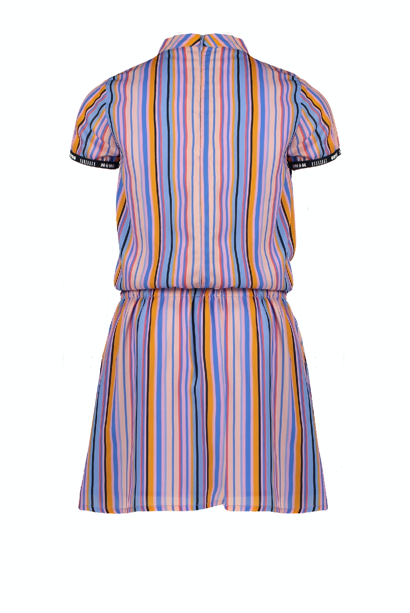 NoNo Mirthe ss woven dress in Bright stripes