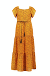 NoNo Malia ss maxi dress in Pebblestone aop