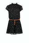 NoNo Maui capsleeved little black dress with Cheetah dots