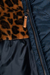 Meisjes Becky long hooded jacket van NoNo in de kleur Navy Blazer in maat 146-152.