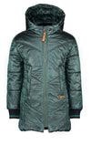 Meisjes Becky long hooded jacket van NoNo in de kleur Deep Ocean in maat 146-152.