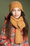 Meisjes Badras classic wooly hooded jacket van NoNo in de kleur Crayfish in maat 134-140.
