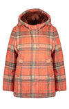 Meisjes Badras classic wooly hooded jacket van NoNo in de kleur Crayfish in maat 134-140.