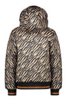 Meisjes 100% Recycled Polyester hooded bomber jacket Bella van NoNo in de kleur Jet Black in maat 146-152.