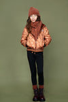 Meisjes Bombai reversible hooded bomber jacket van NoNo in de kleur Puppy in maat 146-152.