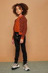 NoNo Aysa intarsia Leopard AOP cardigan