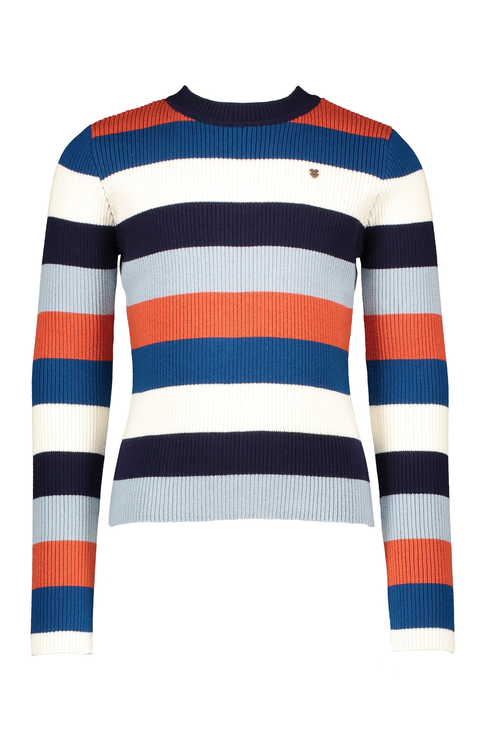 NoNo Kulia yarn dyed multicolor striped flatknitted top