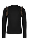 NoNo Kim longsleeve turtle neck tshirt+ cantrast ruffle nexto armholes