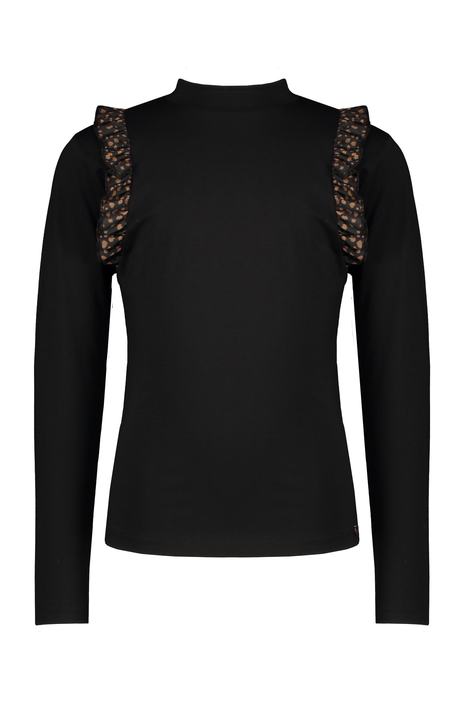 NoNo Kim longsleeve turtle neck tshirt+ cantrast ruffle nexto armholes