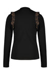 NoNo Kim longsleeve turtle neck tshirt+ cantrast ruffle nexto armholes
