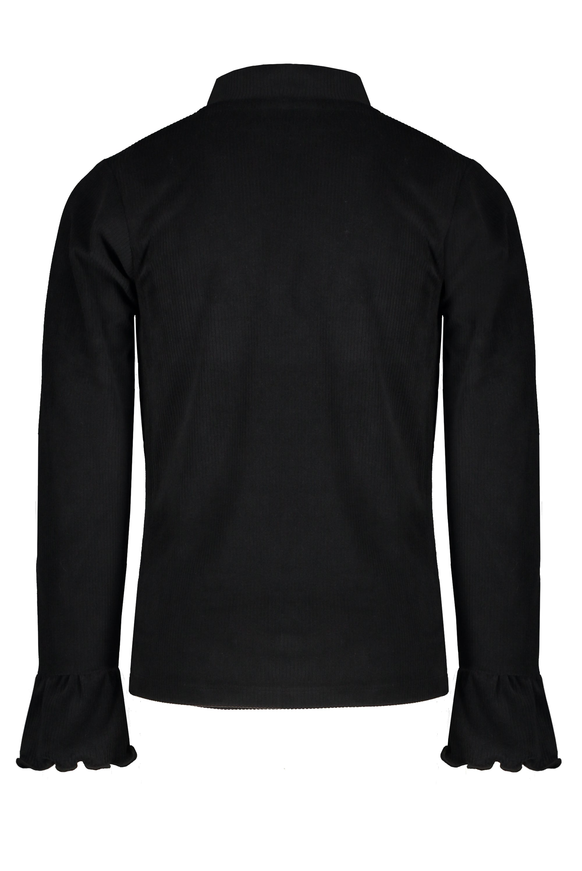 NoNo Kyra rib l/sl turtle neck tshirt with volant at sleeve