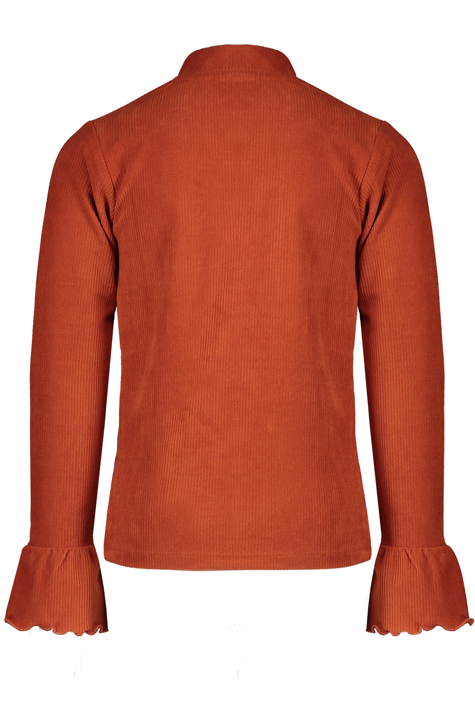 NoNo Kyra rib l/sl turtle neck tshirt with volant at sleeve