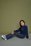 NoNo Sahara striped punta flared pants