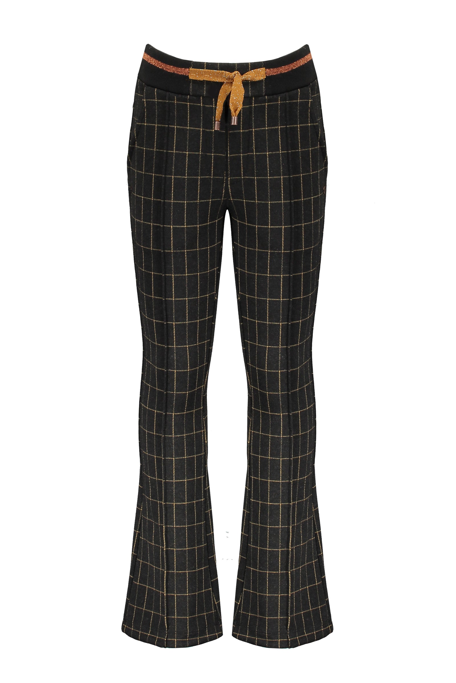 NoNo Sahara flared check pants