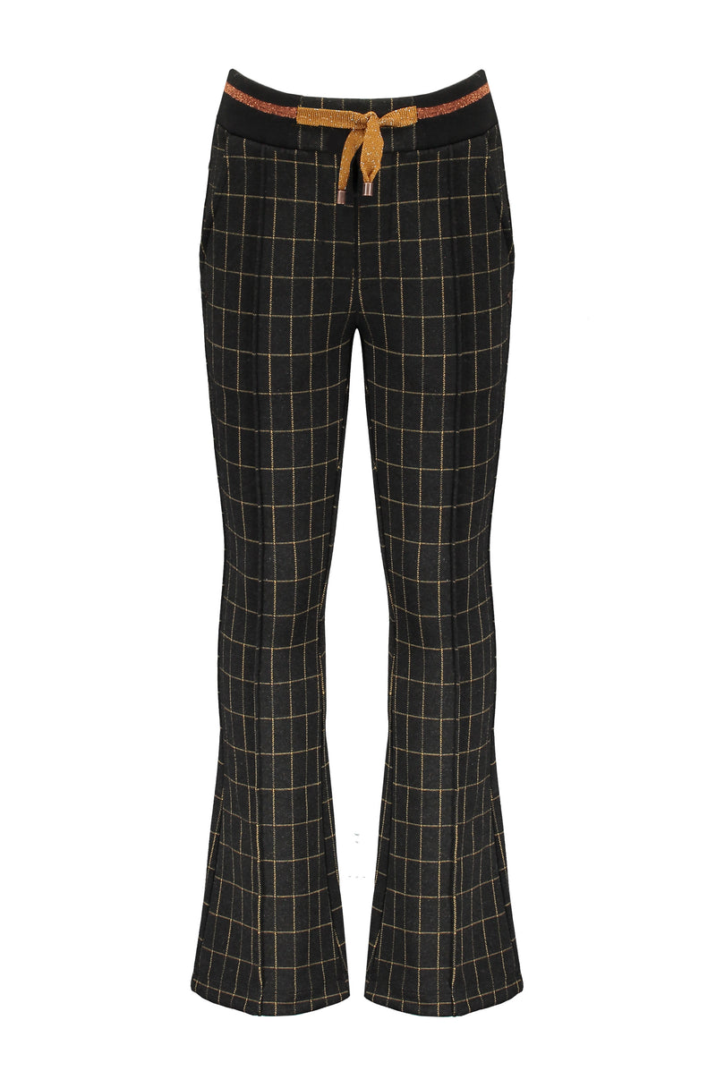 NoNo Sahara flared check pants