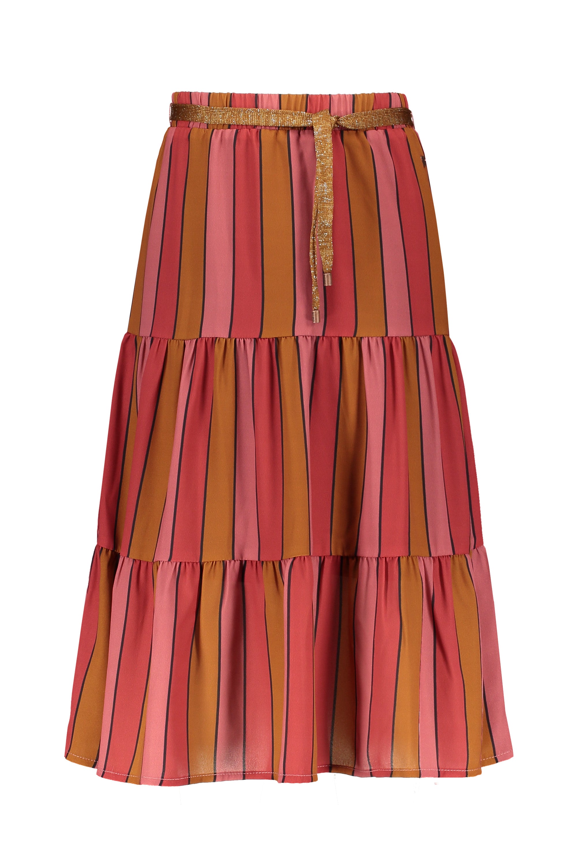 NoNo Nael striped recycled PL Maxi skirt