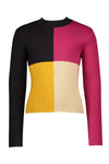 NoNo Kuzo colorblock knitted l/sl top