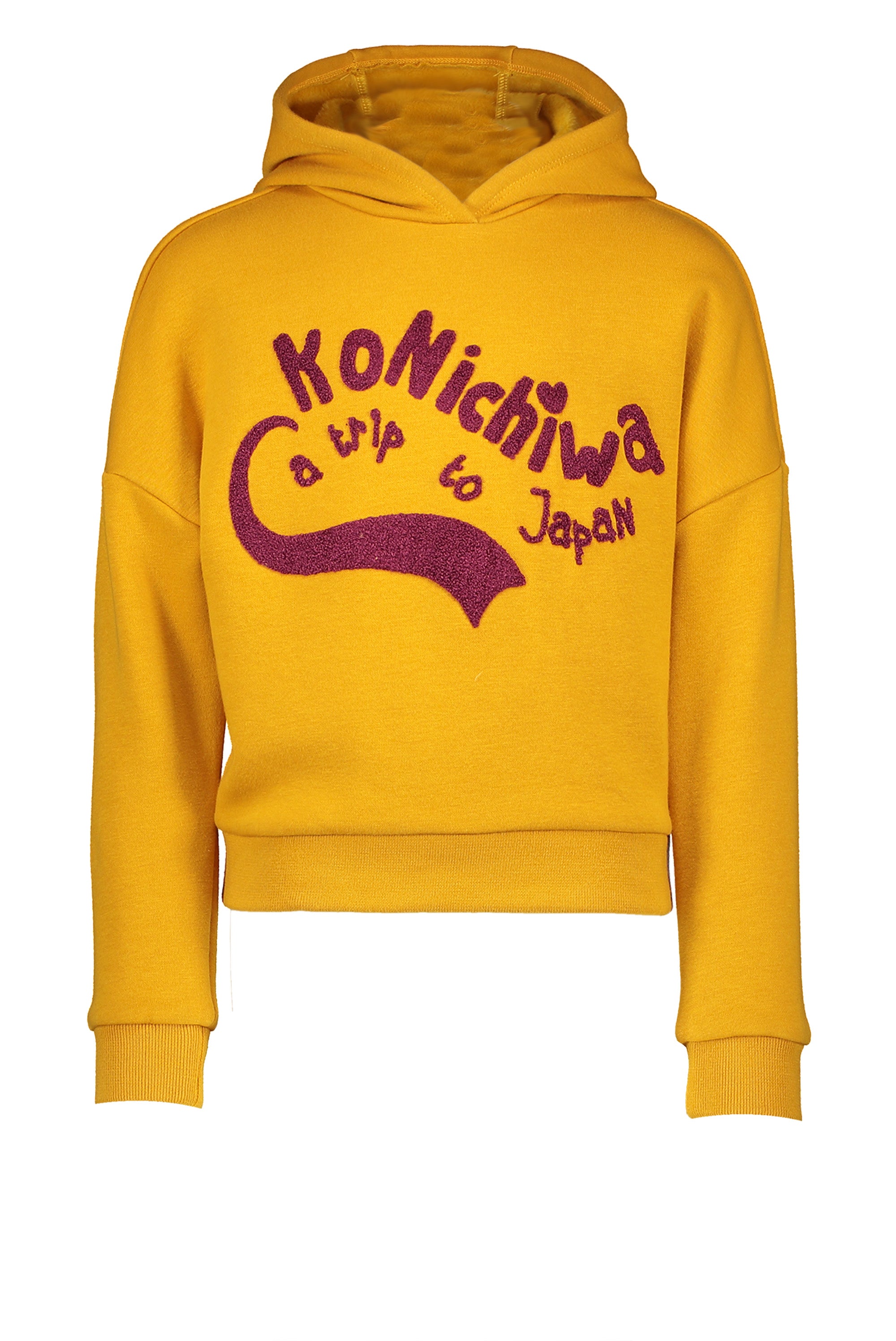 NoNo Kumy hooded furry sweat sweater Konichiwa artwork