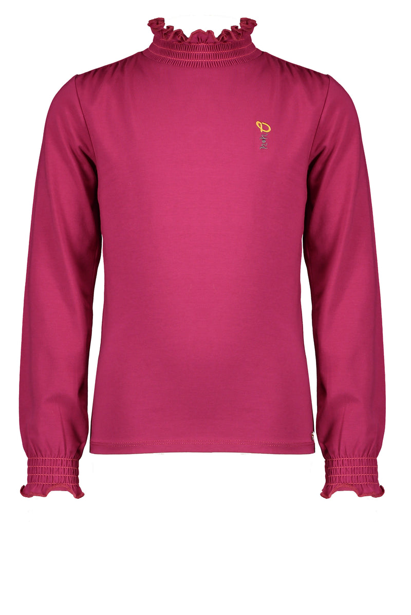 NoNo Kanyu tshirt with smocked turtle neck