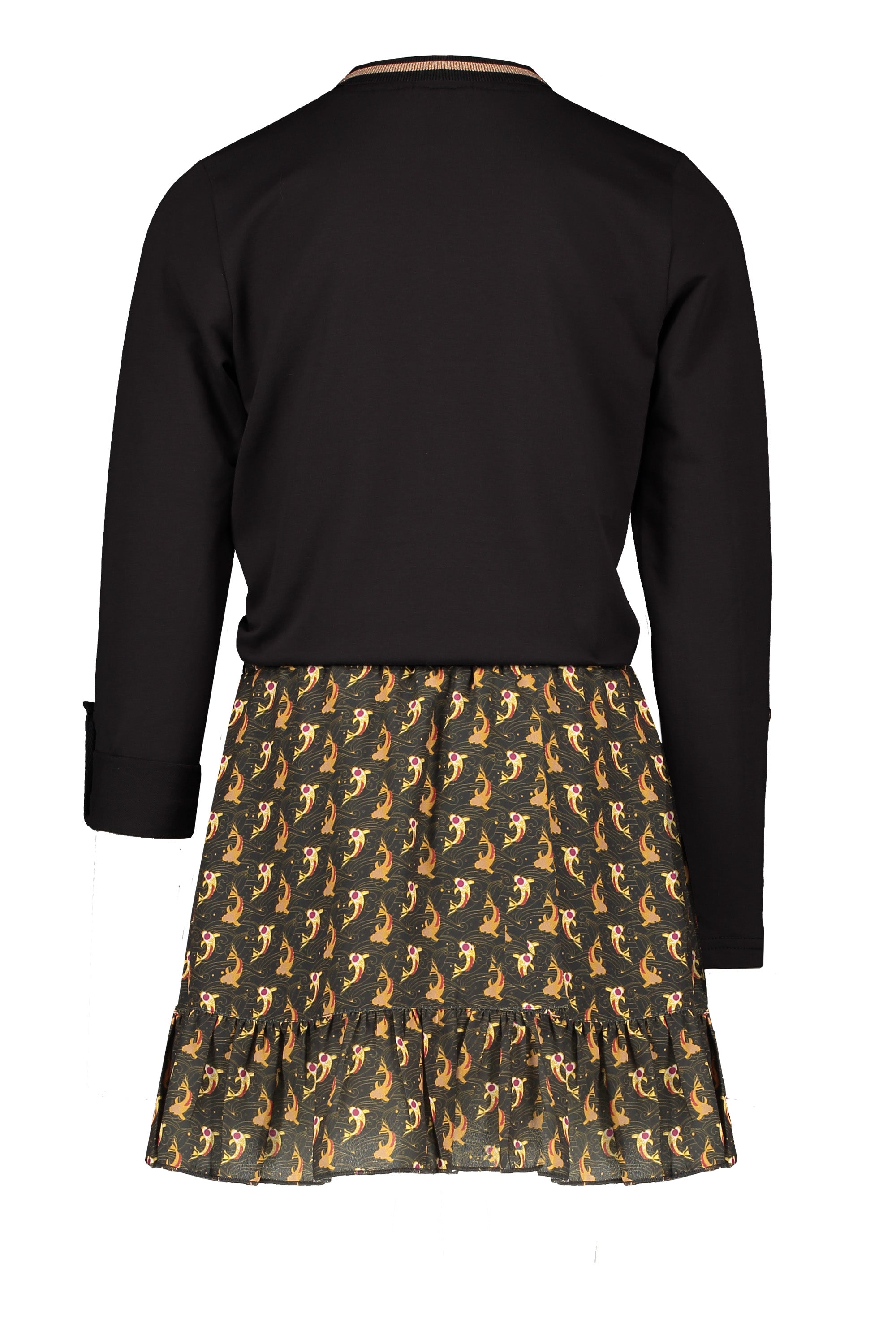 NoNo Musia combi dress with sweat top+Koi Carp recycled PL skirt