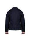 Meisjes Dippy blazer with knitted cuffs van NoNo in de kleur Navy Blazer in maat 146/152.