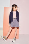Meisjes Dippy blazer with knitted cuffs van NoNo in de kleur Navy Blazer in maat 146/152.