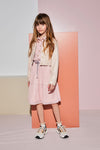 Meisjes Denam button up cardigan fake suede van NoNo in de kleur Rosy Sand in maat 146/152.