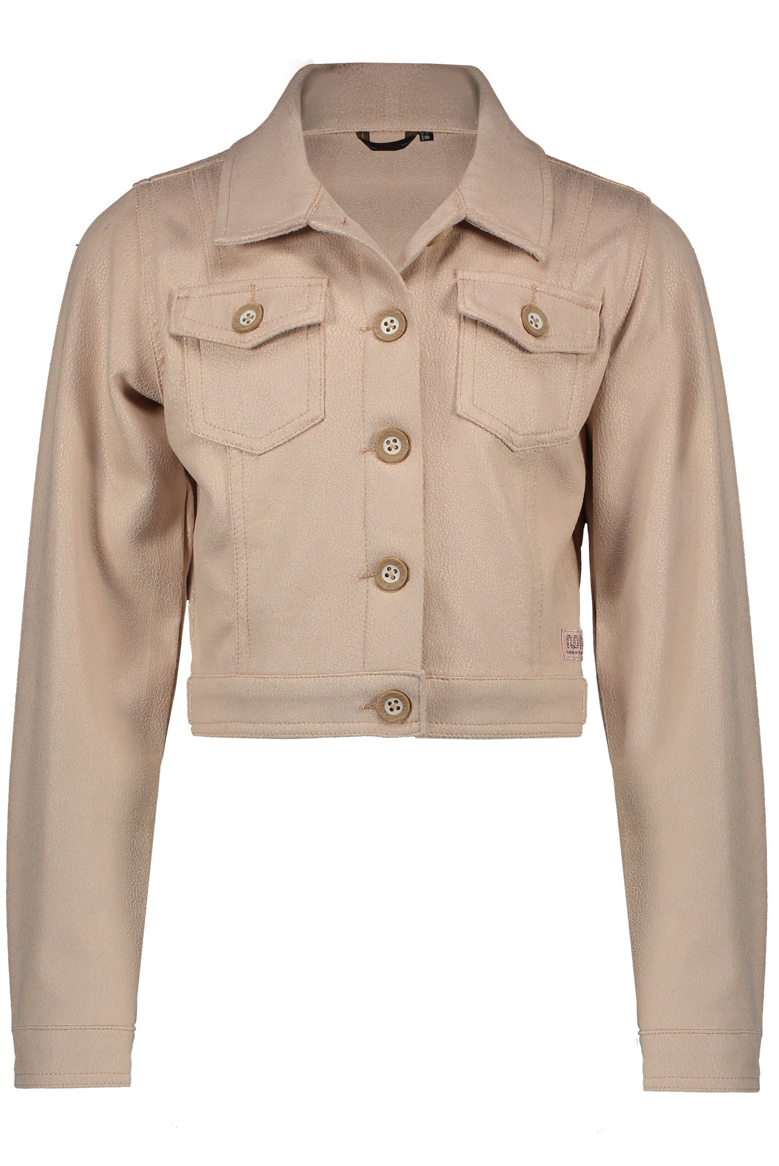 NoNo Denam button up cardigan fake suede