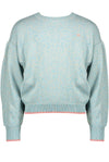 Meisjes Kathy space yarn knitted sweater with puffy sleeves van NoNo in de kleur Light Turquoise in maat 146/152.