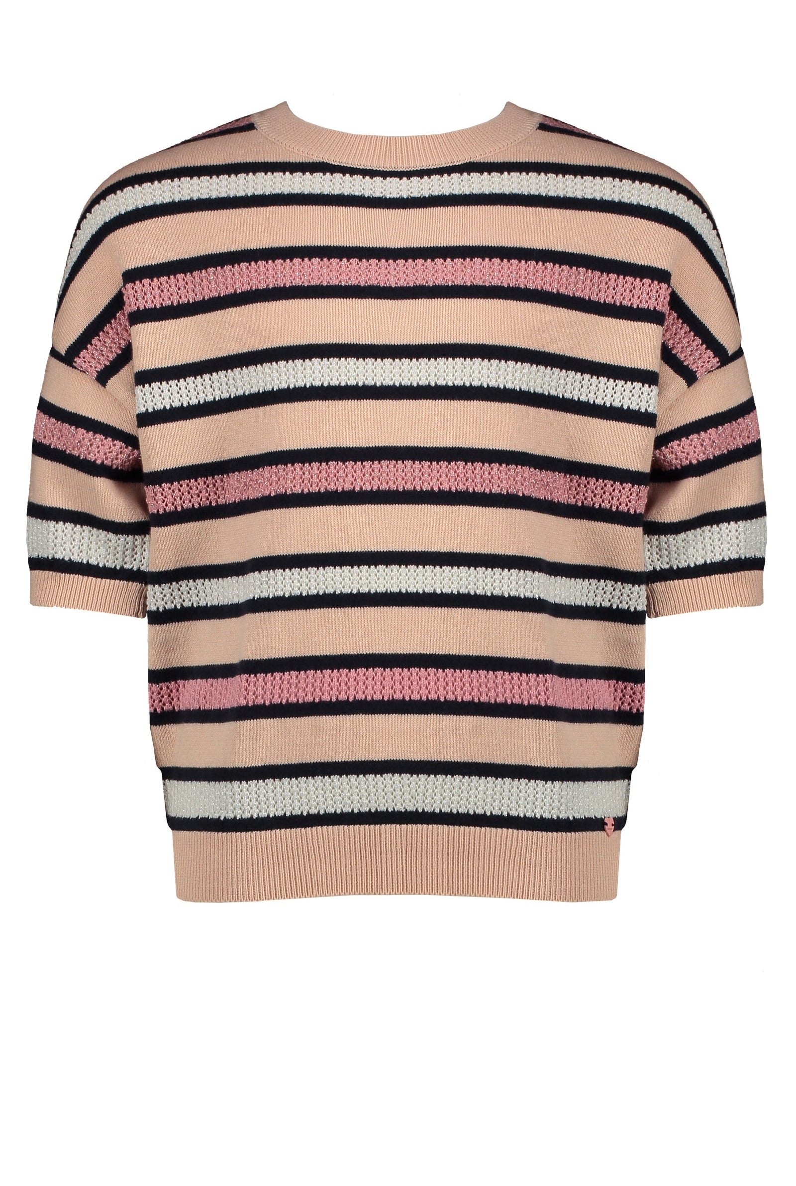 NoNo Kess knitted striped s/sl sweater