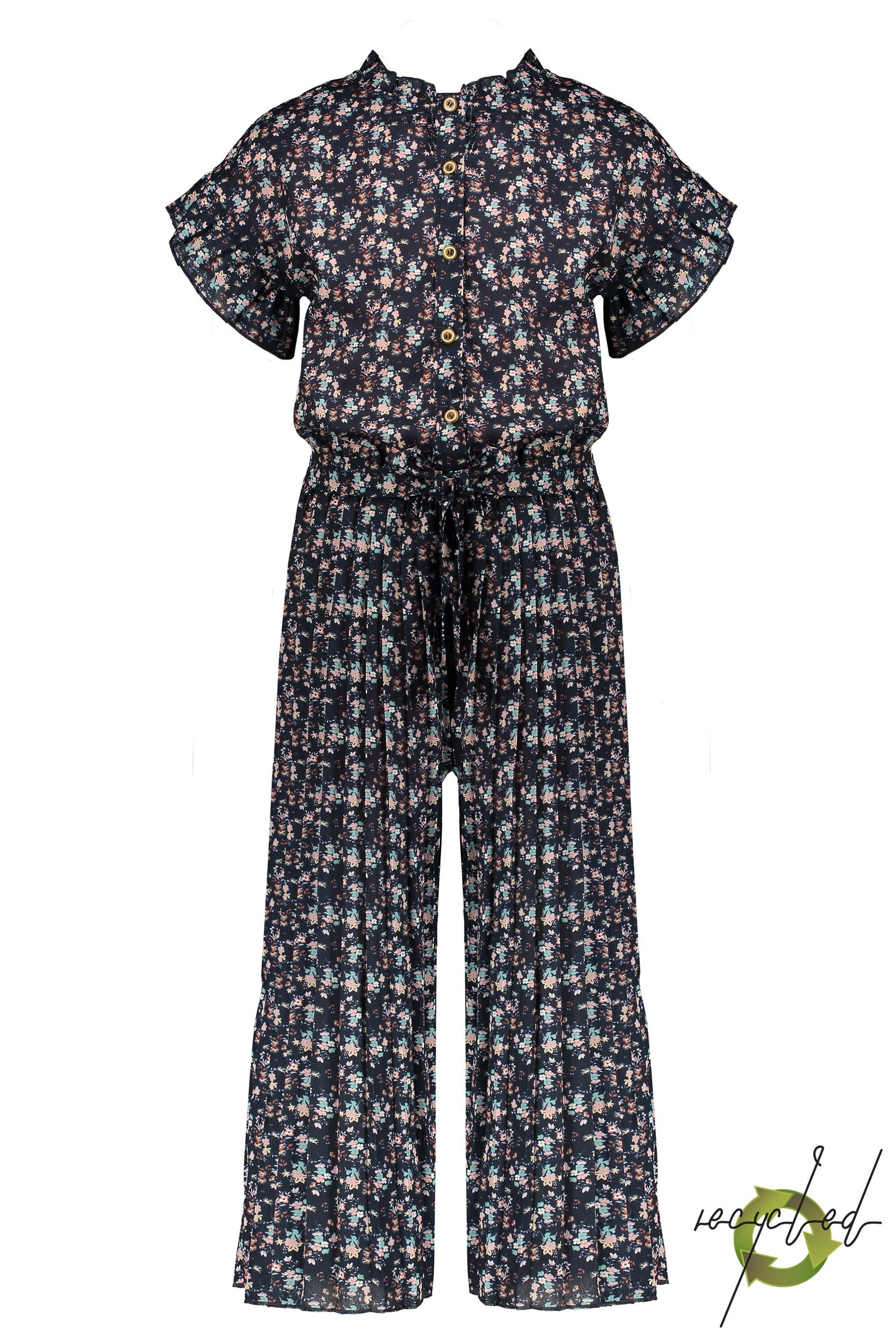 NoNo Sasou s/sl jumpsuit with culotte pants