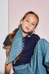 Meisjes Sasha plissee 7/8 culotte van NoNo in de kleur Light Turquoise in maat 146/152.
