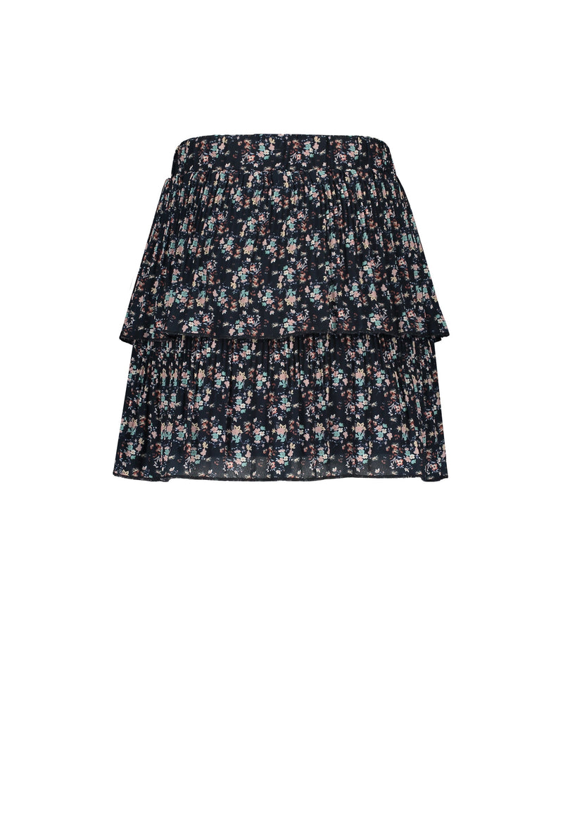 Meisjes Nikki 2 layered short skirt van NoNo in de kleur Navy Blazer in maat 146/152.