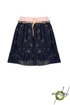 Meisjes Nona short skirt with foil AOP van NoNo in de kleur Navy Blazer in maat 146/152.